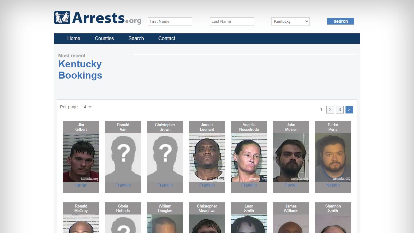 Kentucky Arrests and Inmate Search
